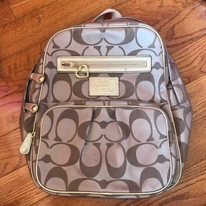 Coach logo backpack
